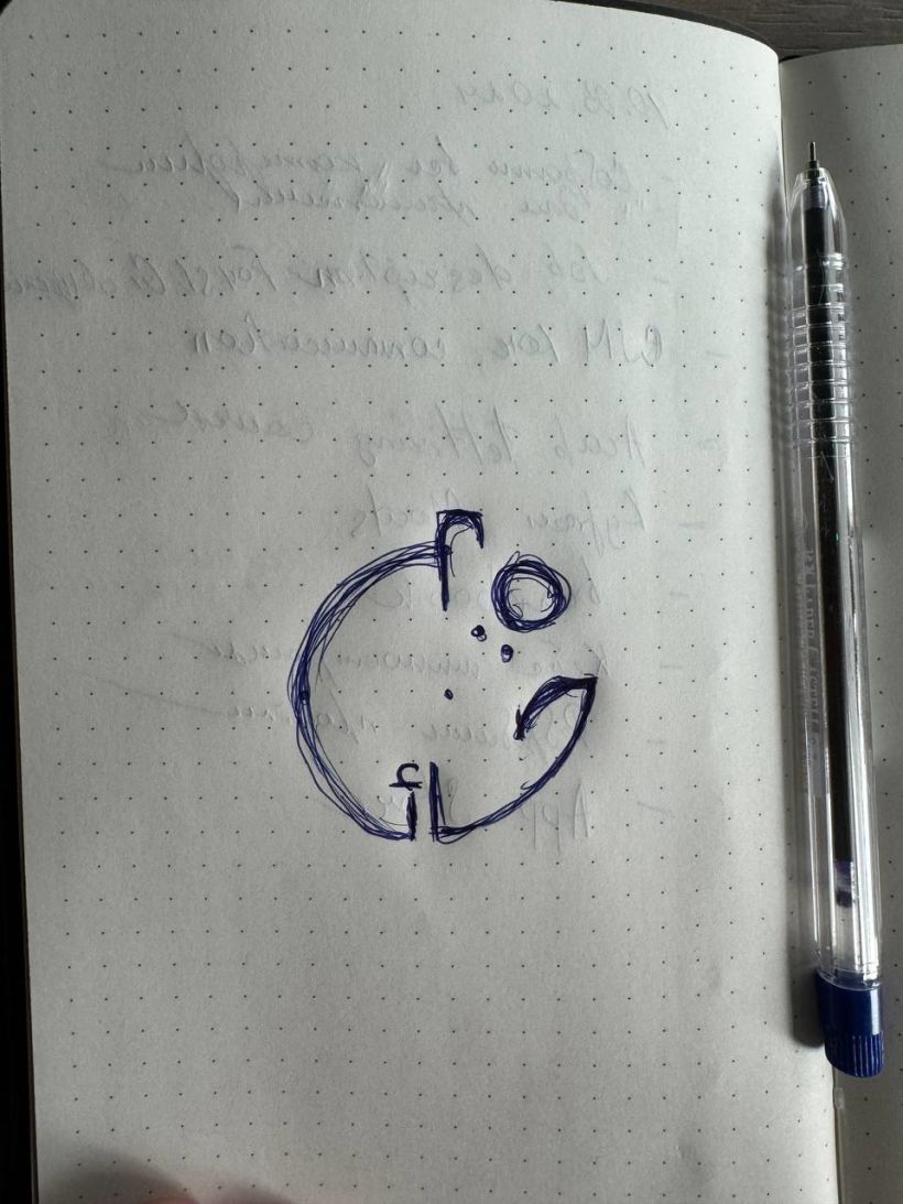 The idea is to write the Arabic word circle as a circle. its first draft