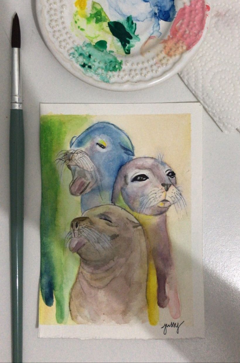 Big Seal - Watercolor 💓🦭 2