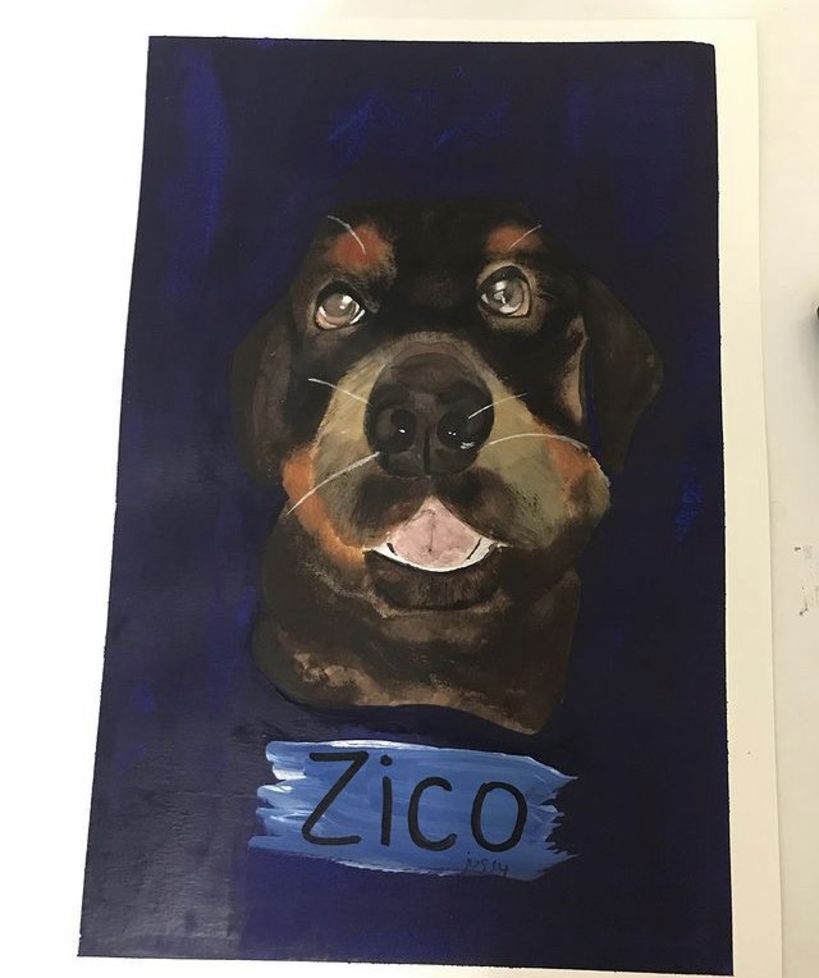 Cachorro Zico - Aquarela & Guache 4