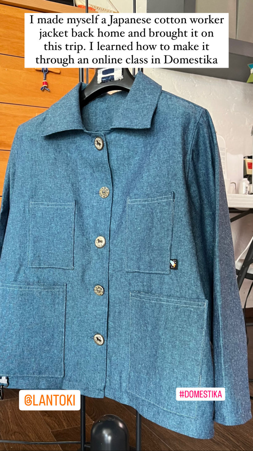Esta chaqueta la hice para mí con un algodón japonés
