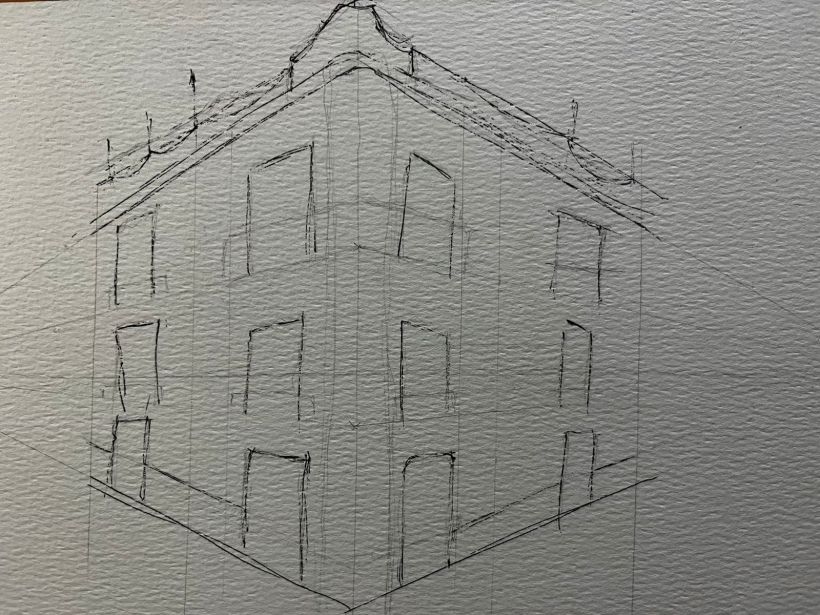 Mi proyecto del curso: Dibujo arquitectónico con acuarela y tinta 2