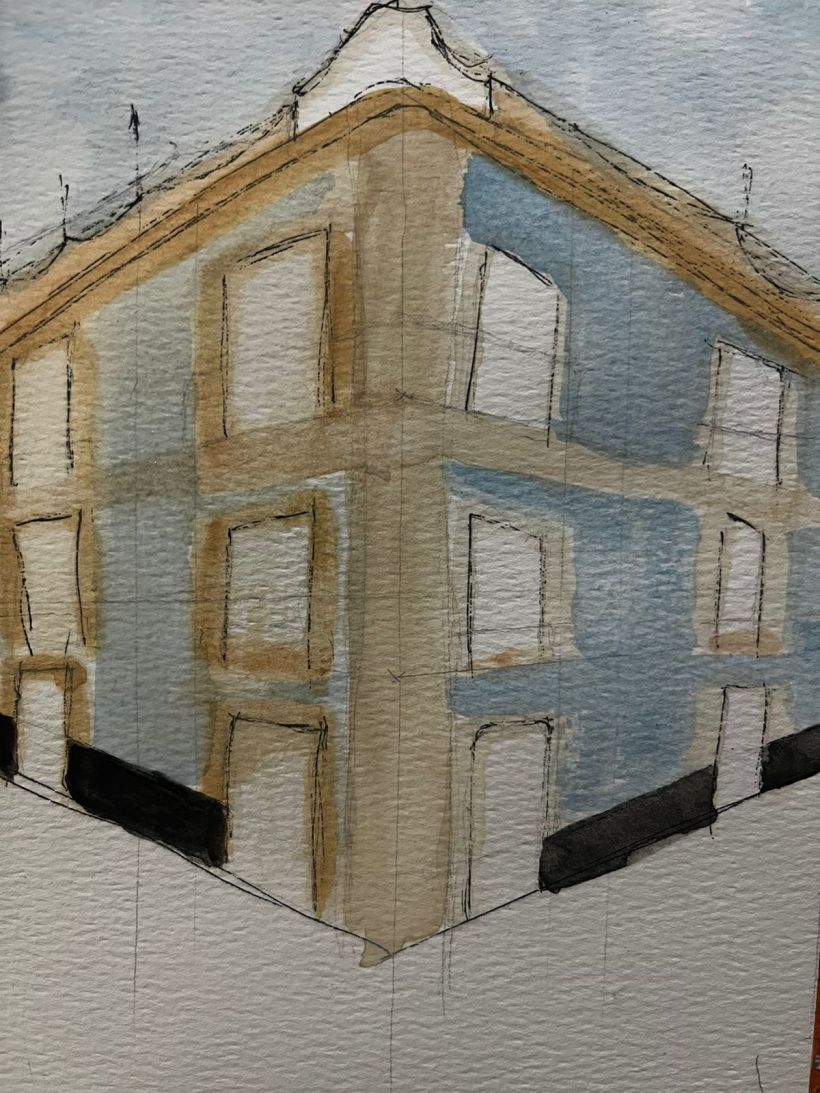 Mi proyecto del curso: Dibujo arquitectónico con acuarela y tinta 6