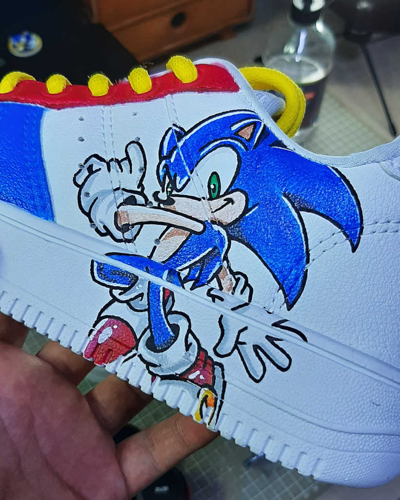 Customização de Sneaker Tema Sonic 2