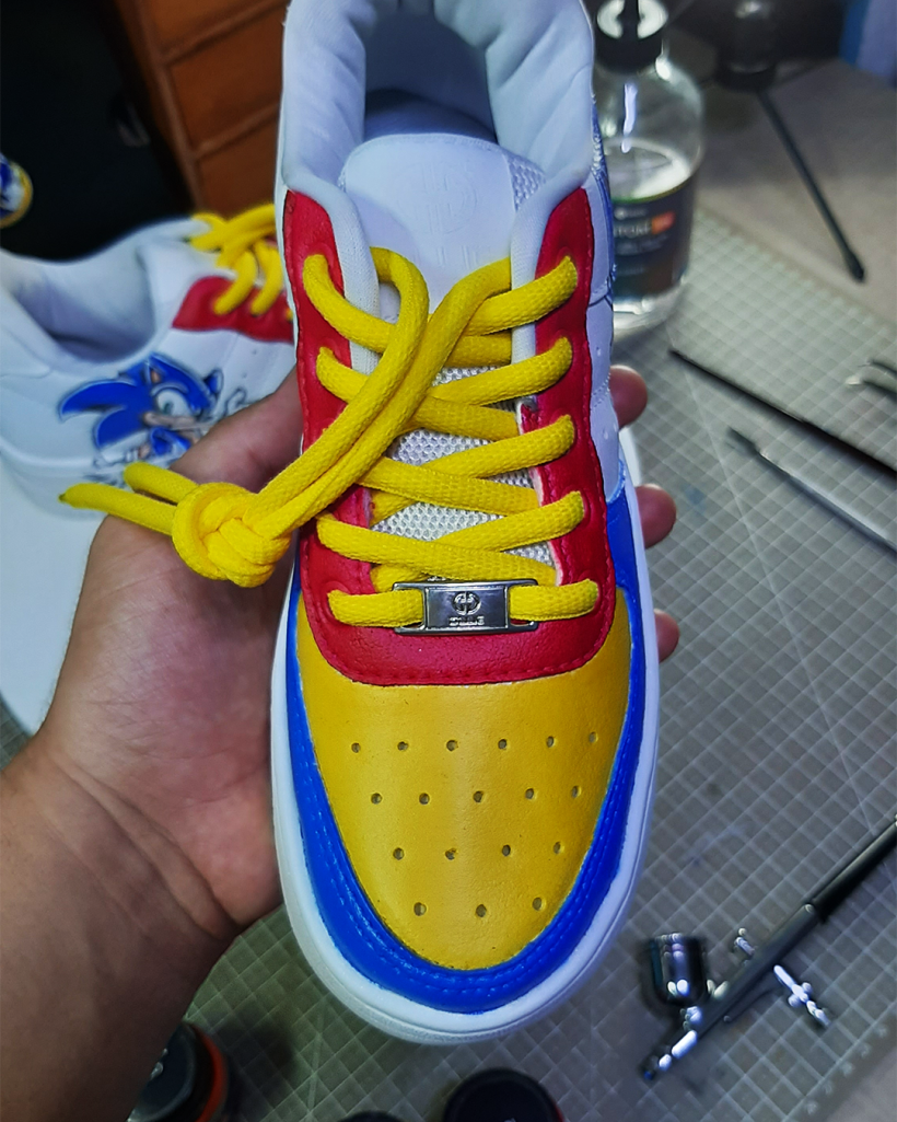 Customização de Sneaker Tema Sonic 4
