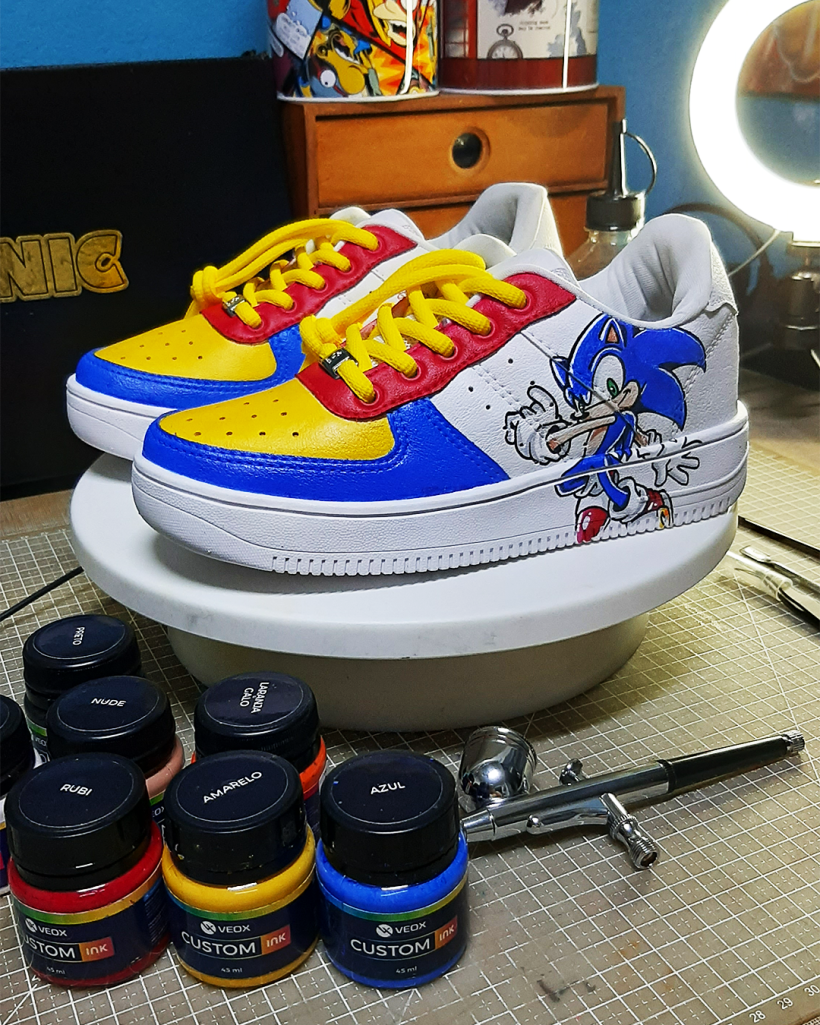 Customização de Sneaker Tema Sonic 6