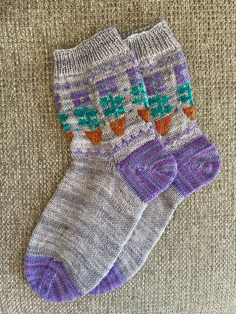 My project for course: Introduction to Colorwork Sock Knitting 2