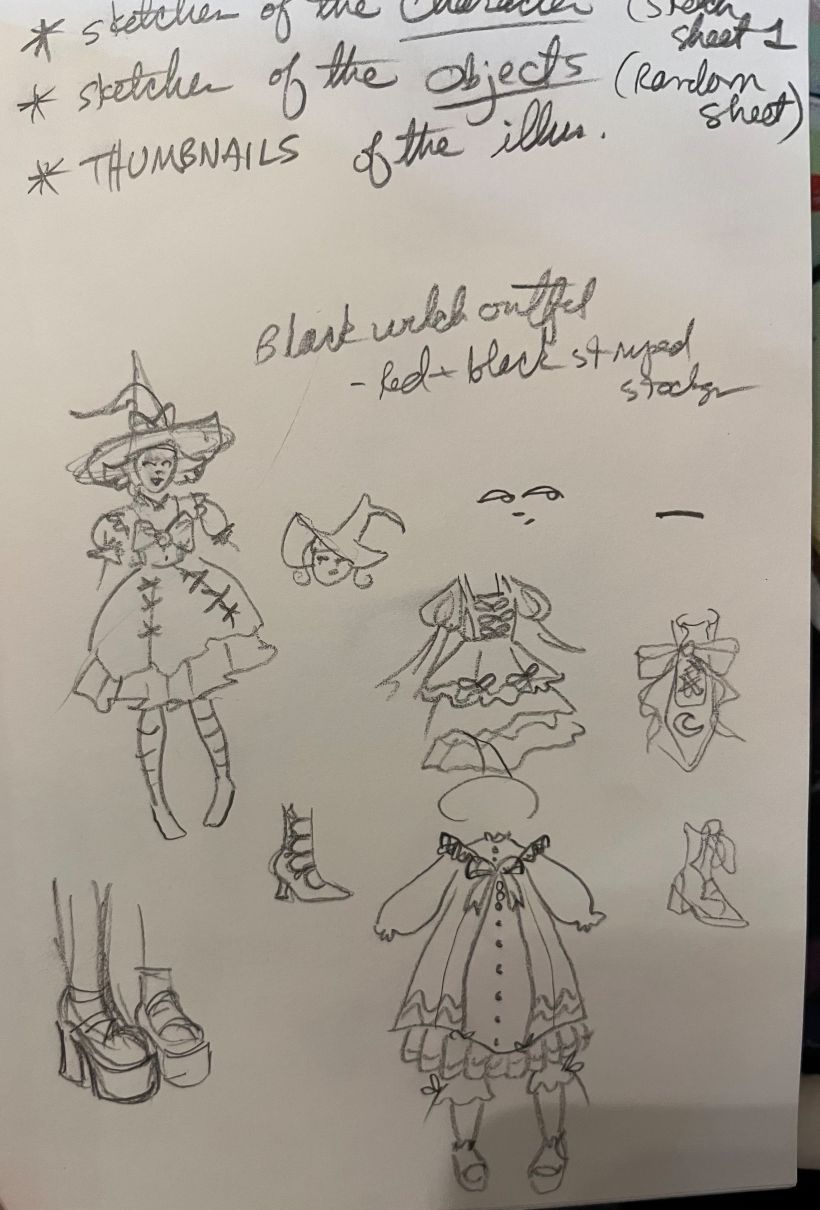 Character fashion sketches