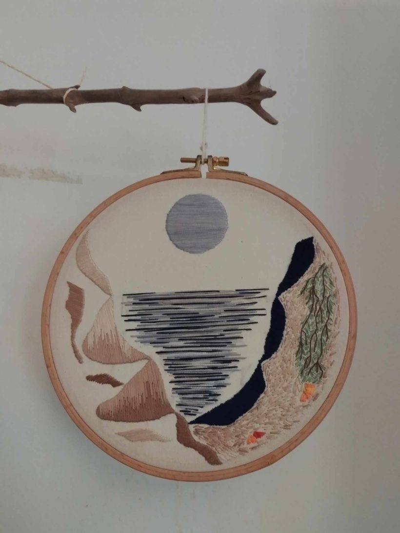 My project for course: Embroidery and Color: Create Textile Landscapes 3