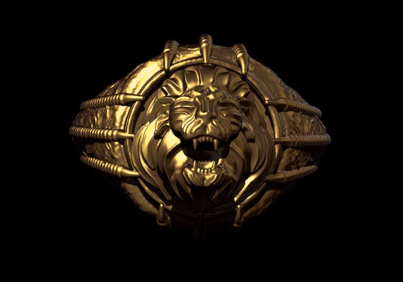 Lion Claw Ring 3d Model 1