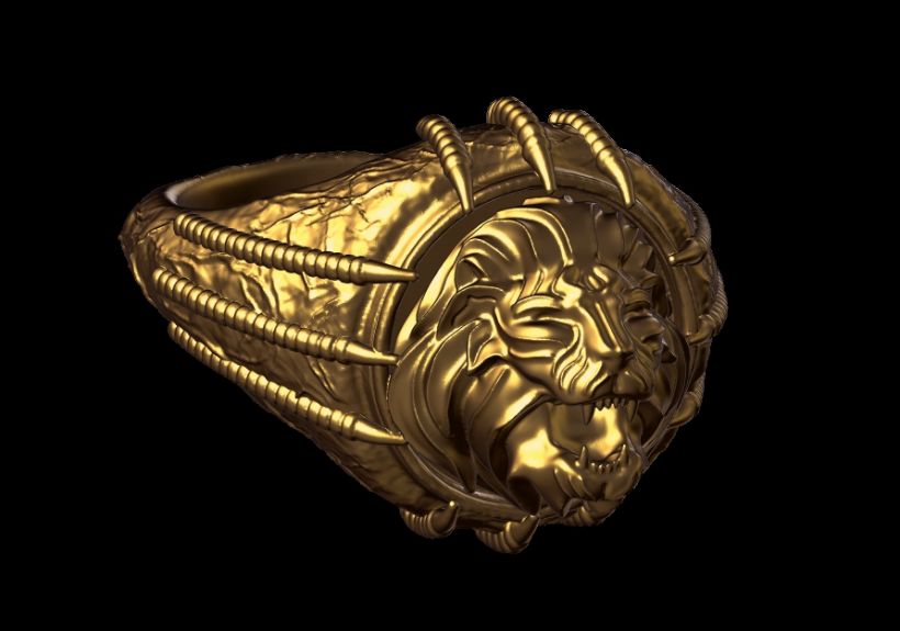 Lion Claw Ring 3d Model 3