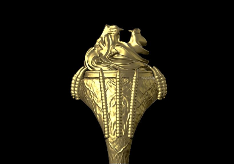 Lion Claw Ring 3d Model 5