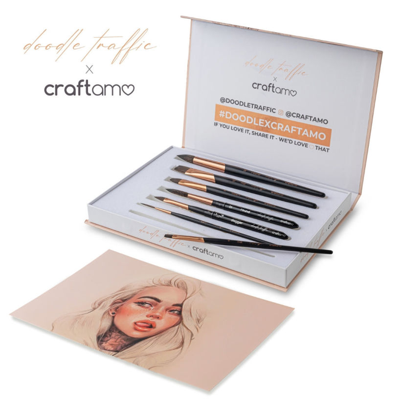 My Custom, Traditional Brush Set Created in Collaboration with Craftamo – Brush and Packaging Design 4