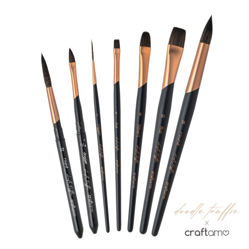 My Custom, Traditional Brush Set Created in Collaboration with Craftamo – Brush and Packaging Design 9