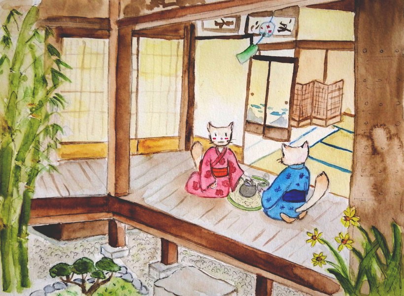 My project in Watercolor Illustration with Japanese Influence course |  Domestika