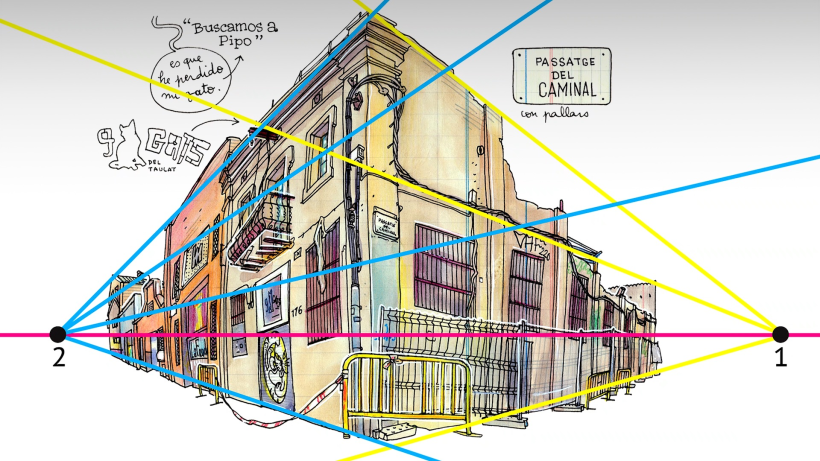 Tutorial Urban sketching: usando diferentes técnicas de perspectiva |  Domestika
