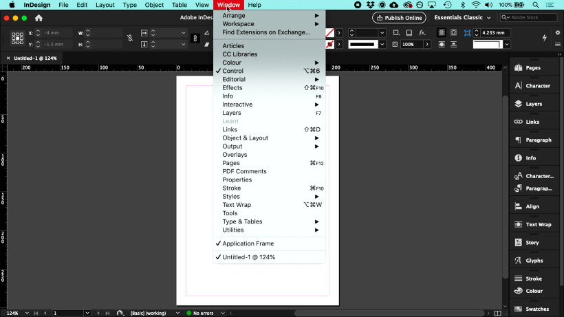 InDesign Tutorial: Menus and Windows for Beginners | Domestika