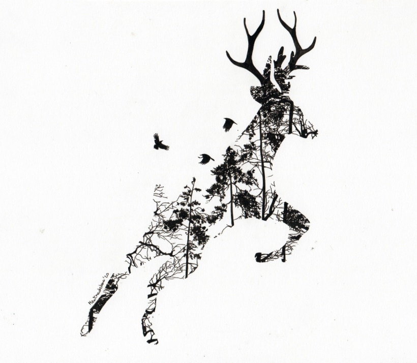 99 tattoo designs deer tattoo black work outline white tale deer tattoo  design deer inspiration