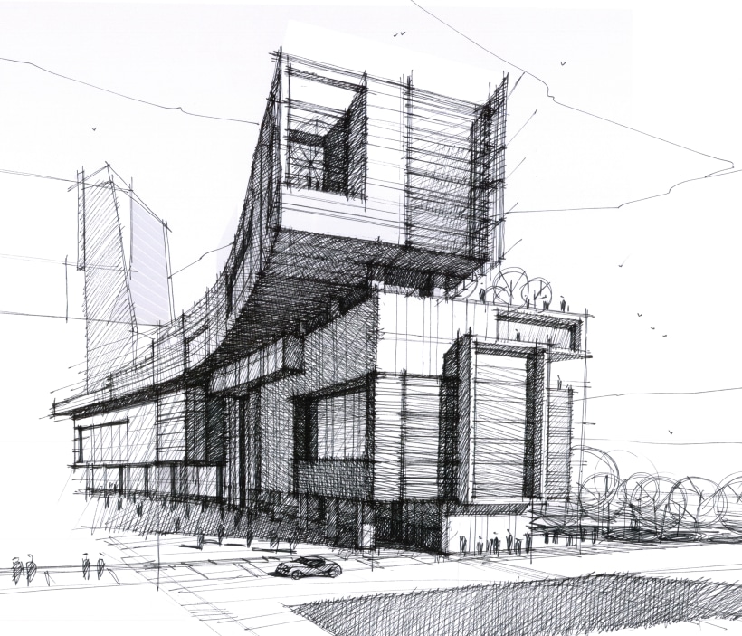 Random architectural, design and concept sketches. | Domestika