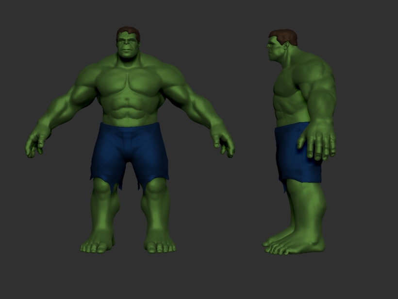 Hulk Study 3D model ZBrush | Domestika