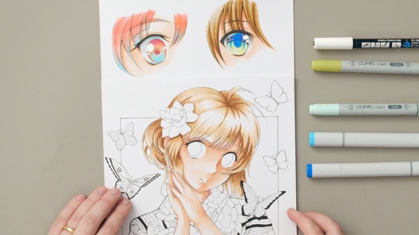 Featured image of post How To Color Anime Eyes With Markers This tutorial illustrates how to draw anime eyes with different expressions in one style from the front view