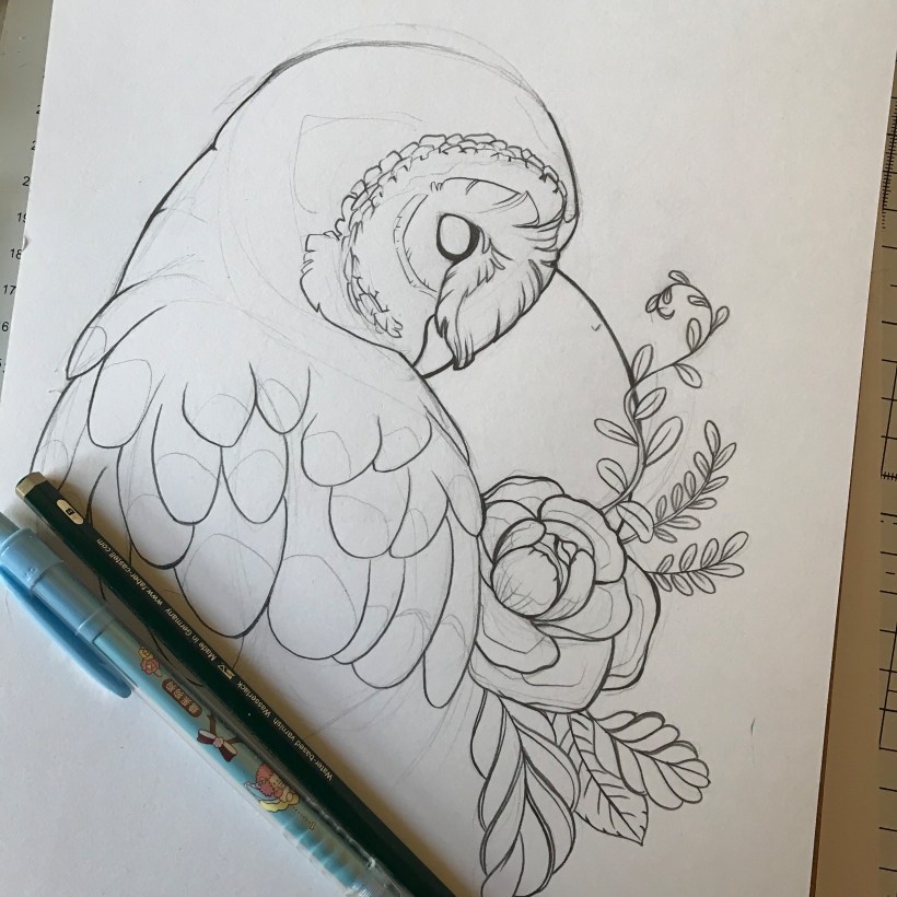 Share 106+ about owl drawing tattoo best .vn
