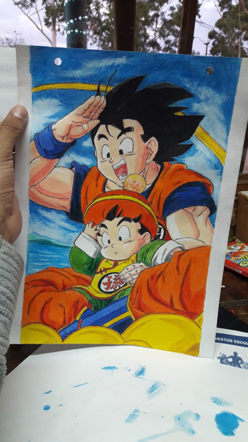 Gohan y Goku totalmente a lapiz | Domestika