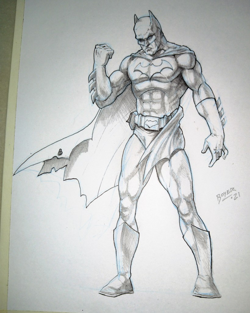 Batman - Ilustración de personajes en acrílico (curso Ariel Olivetti) |  Domestika