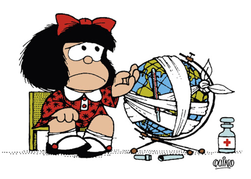 Quino's 'Mafalda' is a classic comic mixing humor and politics.