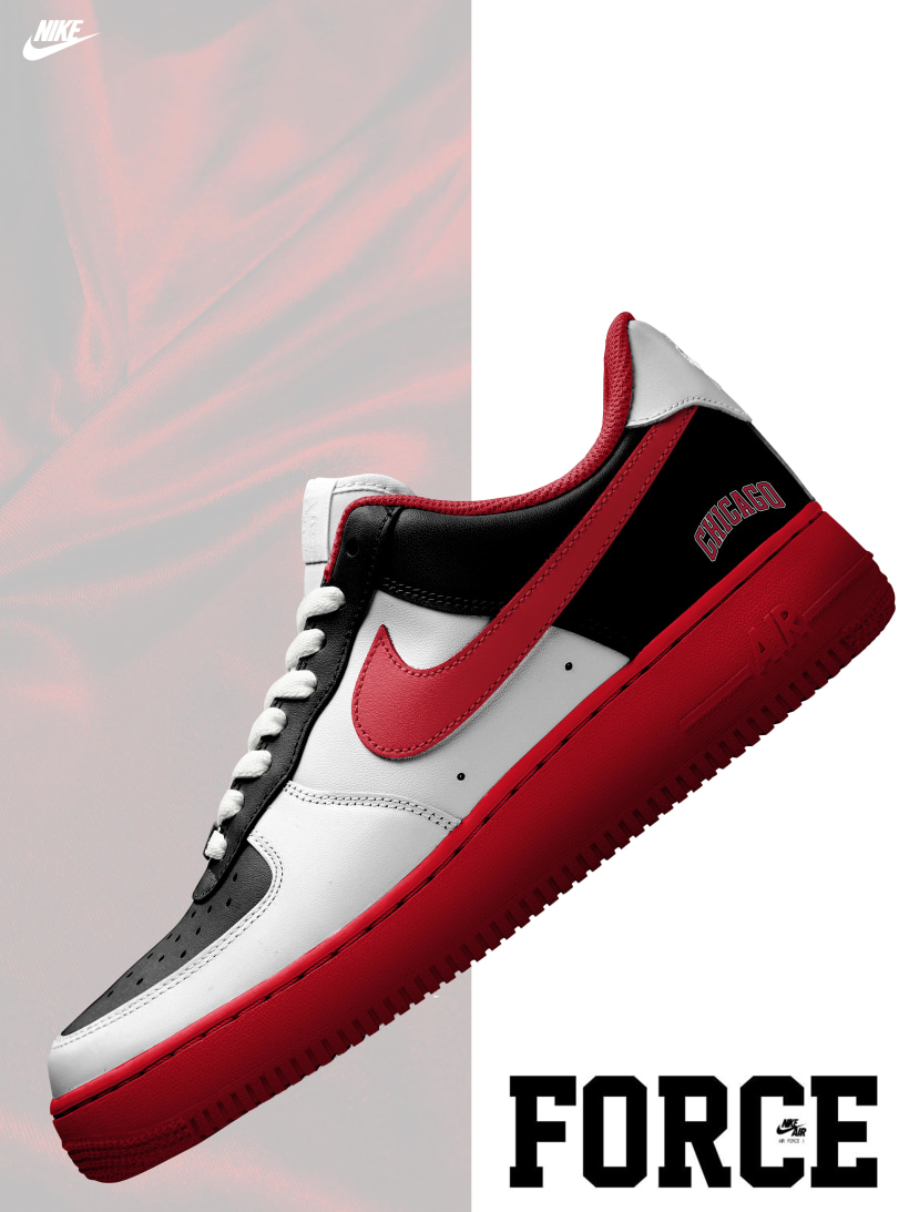 presidente ceja Correspondiente Air Force 1 - Chicago Bulls - Nike | Domestika