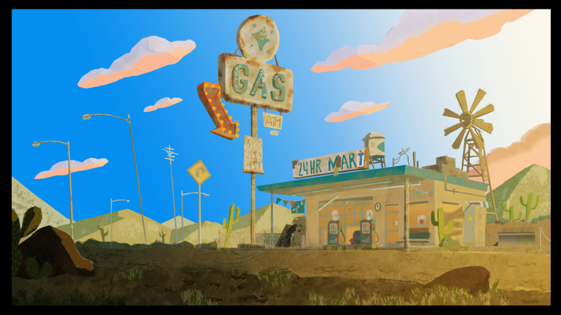 My project in Digital Background Painting for Animation course | Domestika