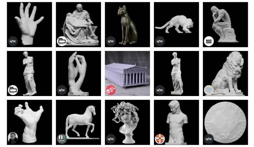 The World: Free Access Over 16,000 3D-Printable Sculptures | Domestika