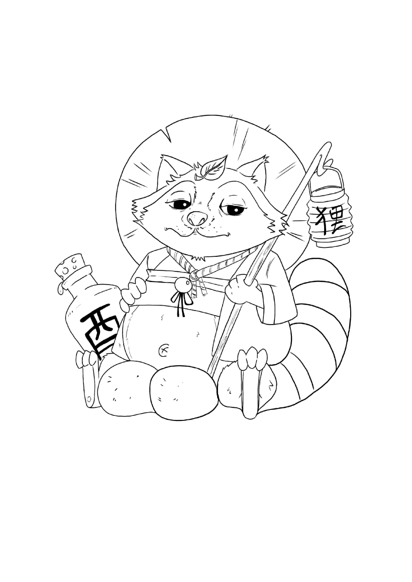 Yokai Tanuki Domestika