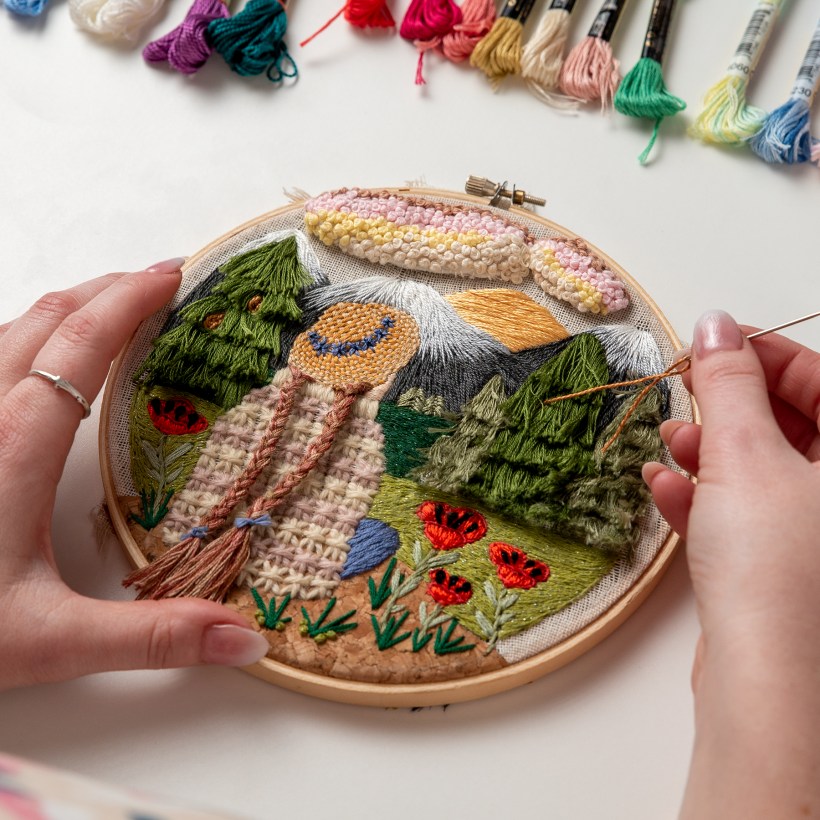 National Embroidery Month Patterns with DMC Domestika