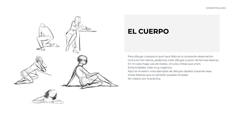 Aprende a dibujar la figura humana siguiendo los consejos y el proceso de la artista Laura Pérez. 