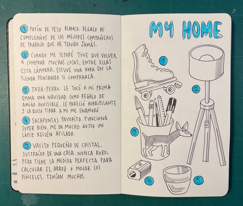 Mi Proyecto del curso: Diario visual creativo: aprende a dibujar tu vida |  Domestika