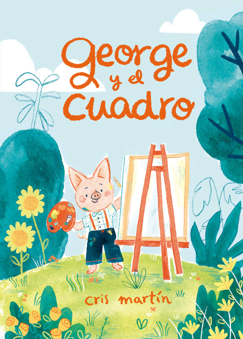 Ilustración de portadas para libros infantiles: George y el Cuadro |  Domestika