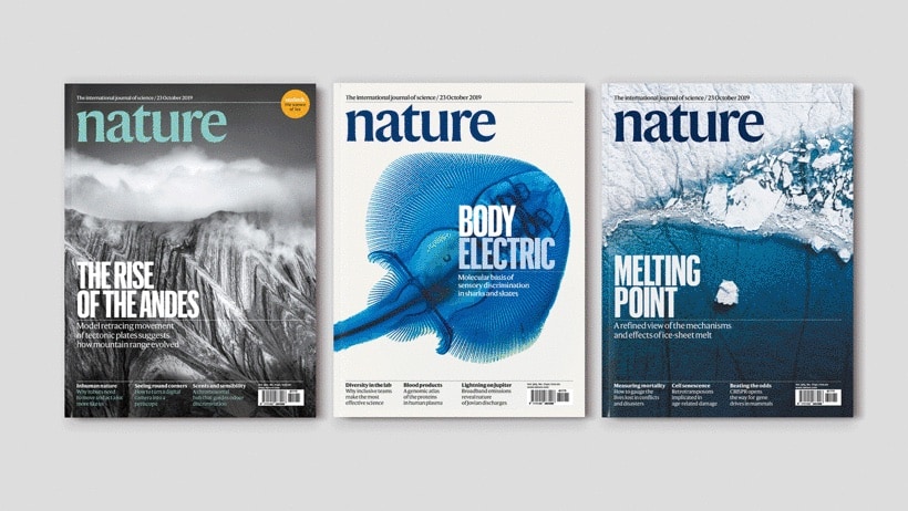 Ejemplos innovadores de maquetación editorial y web - Revista científica de la naturaleza.