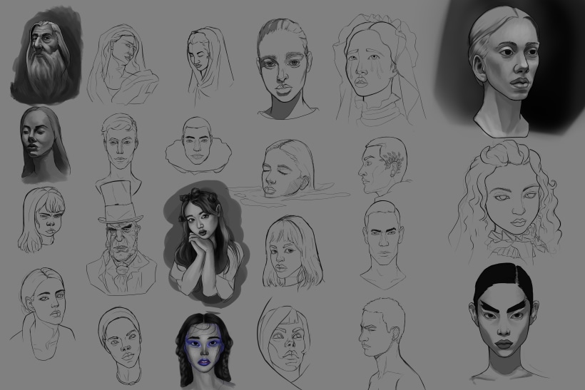 My Project For Course The 100 Heads Challenge By Ahmed Aldoori Domestika