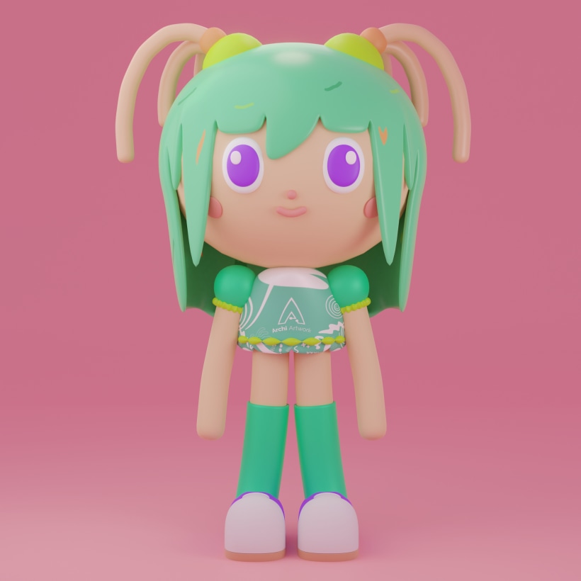 kawaii character creation in 3d with blender free download