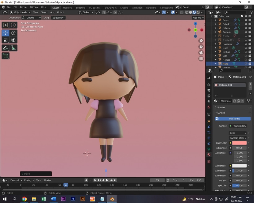 Mi Proyecto Del Curso Creación De Personajes Kawaii En 3d Con Blender Domestika 0250