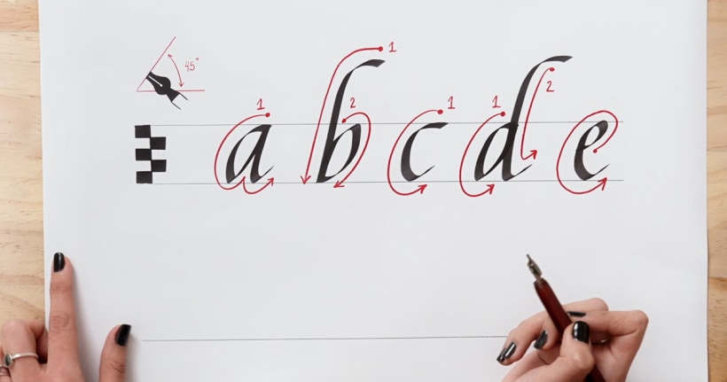 Practica caligrafía para mejorar tus piezas de lettering