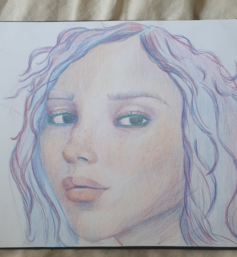 My project for course Vibrant Portrait Drawing with Colored Pencils