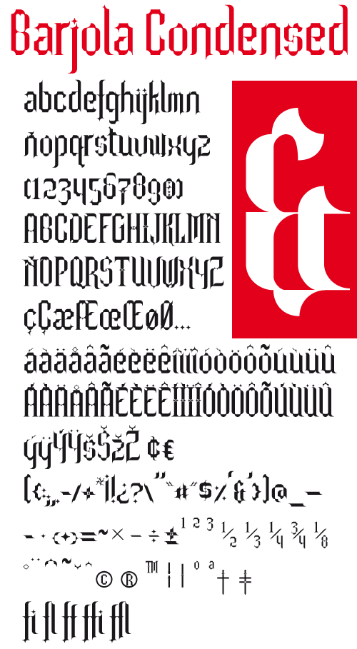 Barjola font 2