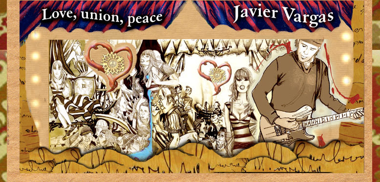 Diseño e ilustración de Disco "Love, union, peace" de la Vargas Blues Band. 4