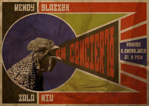 Poster at Rodchenko style for a Wendy GlasSex Concert. 1