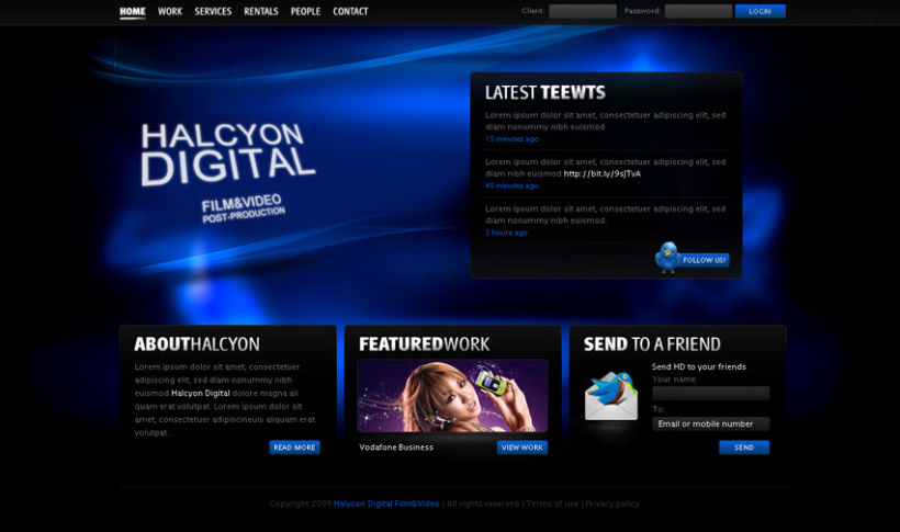 Halcyon Digital website design 1