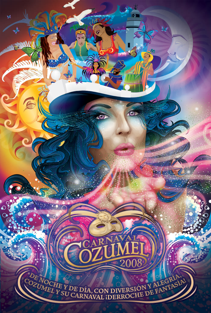 Cartel Carnaval Cozumel 2008 1