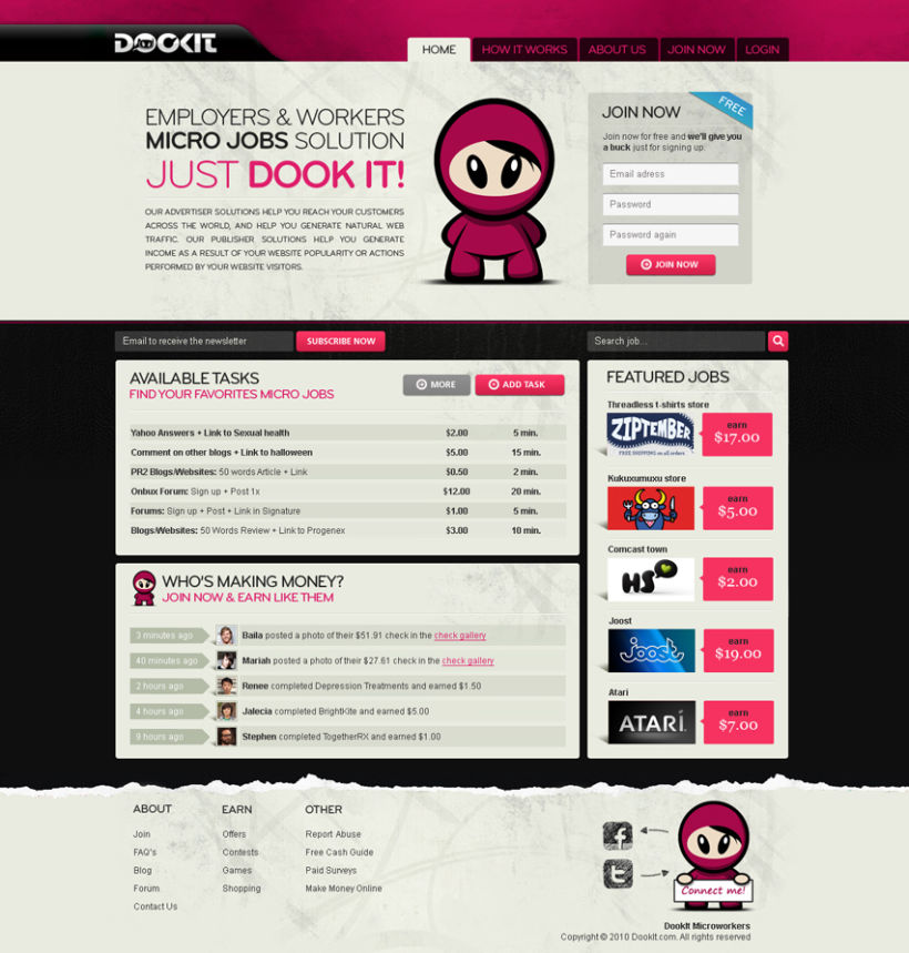 Dookit homepage design 2
