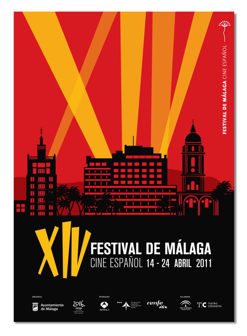 Cartel 14 Festival Cine Málaga - Propuesta 2