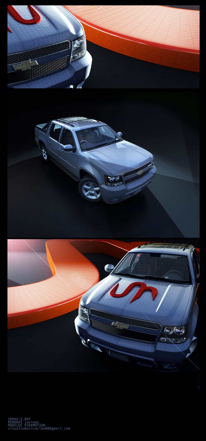 Simulación 3D de Chevrolet PikUp 1